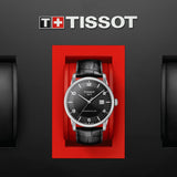 Tissot Luxury Powermatic 80 Black Dial Black Leather Strap Watch For Men - T086.407.16.057.00