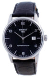 Tissot Luxury Powermatic 80 Black Dial Black Leather Strap Watch For Men - T086.407.16.057.00