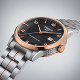 Tissot T Classic Luxury Powermatic 80 Black Dial Silver Steel Strap Watch For Men - T086.407.22.067.00