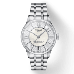 Tissot Chemin Des Tourelles Powermatic 80 Lady Silver Dial Silver Steel Strap Watch For Women - T099.207.11.118.00