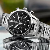 Tag Heuer Carrera Chronograph Black Dial Silver Steel Strap Watch for Men - CBN2010.BA0642