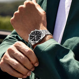 Tag Heuer Carrera Chronograph Black Dial Silver Steel Strap Watch for Men - CBN2010.BA0642