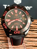 Tag Heuer Aquaracer Caliber 5 Black Dial Black Nylon Strap Watch for Men - WAY208A.FC6381