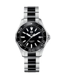 Tag Heuer Aquaracer Quartz Black Dial Two Tone Steel Strap Watch for Men - WAY131A.BA0913