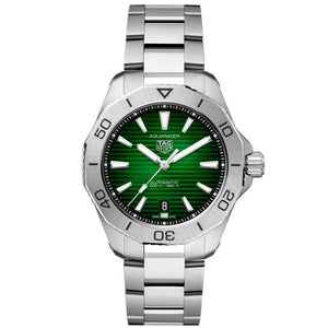 Tag Heuer Aquaracer Professional 200 Automatic Green Dial Silver Steel Strap Watch for Men - WBP2115.BA0627