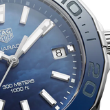 Tag Heuer Aquaracer Blue Dial Silver Steel Strap Watch for Women - WAY131S.BA0748