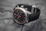 Tag Heuer Carrera Chronograph Black Dial Black Leather Strap Watch for Men - CBN201C.FC6542