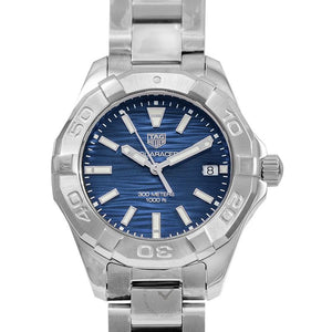 Tag Heuer Aquaracer Blue Dial Silver Steel Strap Watch for Women - WBD131D.BA0748
