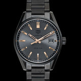 Tag Heuer Carrera Special Edition Black Dial Black Steel Strap Watch for Women - WAR1113.BA0602