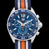 Tag Heuer Formula 1 Quartz Chronograph Blue Dial Two Tone NATO Strap Watch for Men - CAZ1010.FC8196