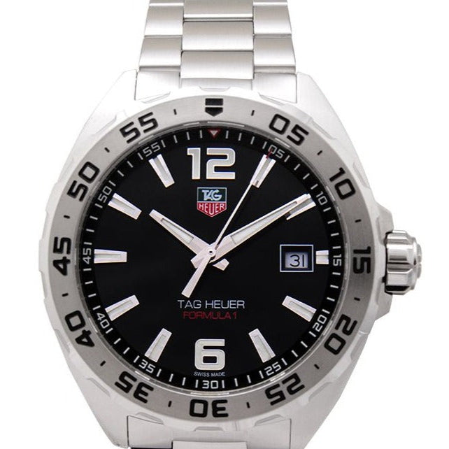 Tag Heuer Formula 1 Black Dial Silver Steel Strap Watch for Men - WAZ1112.BA0875