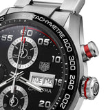Tag Heuer Carrera Chronograph Black Dial Silver Steel Strap Watch for Men - CBN2A1AA.BA0643