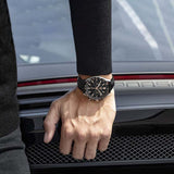 Tag Heuer Carrera Chronograph Black Dial Black Leather Strap Watch for Men - CBN2A5A.FC6481