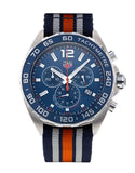 Tag Heuer Formula 1 Chronograph 43mm Blue Dial NATO Strap Watch for Men - CAZ1014.FC8196