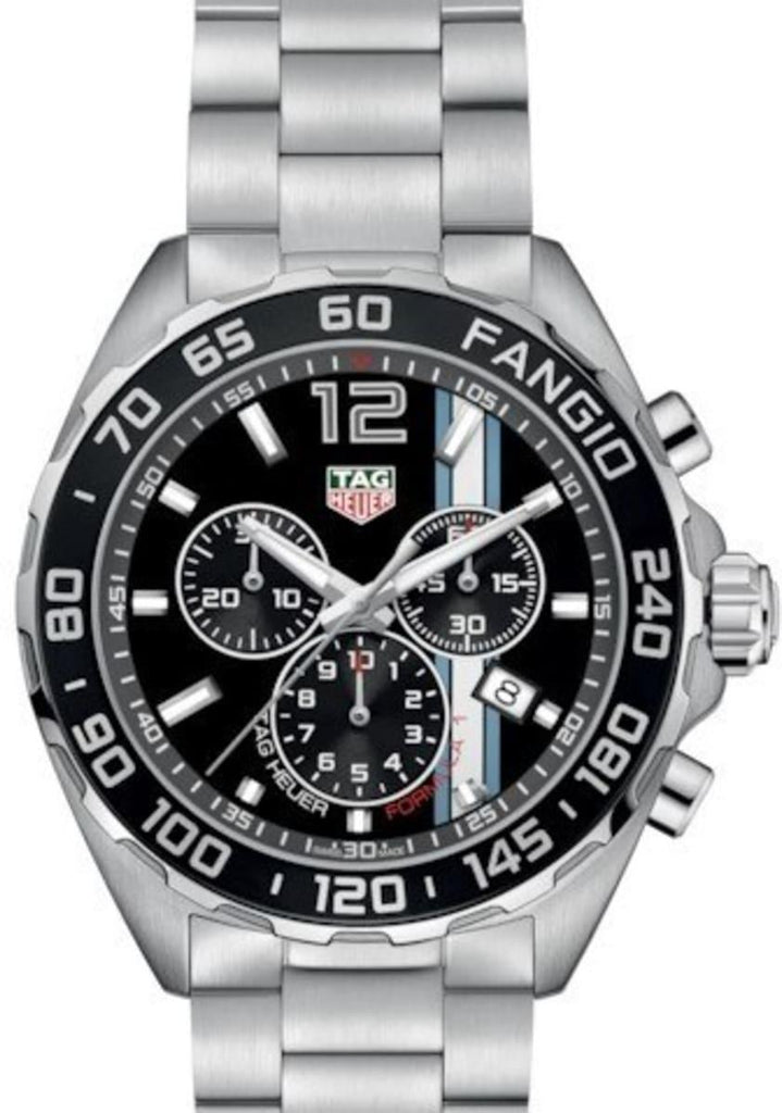 Tag Heuer Formula 1 Chronograph Black Dial Silver Steel Strap Watch for Men - CAZ101H.BA0842