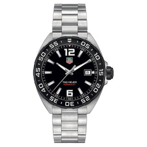 Tag Heuer Formula 1 Quartz Black Dial Silver Steel Strap Watch for Men - WAZ1110.BA0875