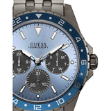 Guess Odyssey Quartz Blue Dial Gunmetal Steel Strap Watch For Men - W1107G5