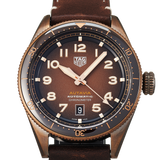 Tag Heuer Autavia Brown Dial Brown Leather Strap Watch for Men - WBE5191.FC8276