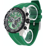 Tag Heuer Formula 1 Chronograph Green Dial Green Rubber Strap Watch for Men - CAZ101AP.FT8056