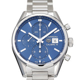 Tag Heuer Carrera Chronograph 41mm Blue Dial Silver Steel Strap Watch for Men - CBK2112.BA0715