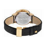 Versace Virtus Quartz Black Dial Black Leather Strap Watch for Women - VEHC00119