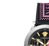 Versace Sport Tech Chronograph Black Dial Black Rubber Strap Watch for Women - VELT00619