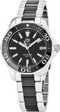 Tag Heuer Aquaracer Quartz Black Dial Two Tone Steel Strap Watch for Men - WAY131A.BA0913