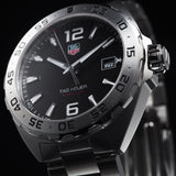 Tag Heuer Formula 1 Black Dial Silver Steel Strap Watch for Men - WAZ1112.BA0875