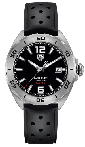 Tag Heuer Formula 1 Automatic Black Dial Black Rubber Strap Watch for Men - WAZ2113.FT8023