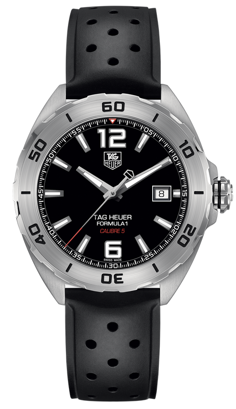 Tag Heuer Formula 1 Automatic Black Dial Black Rubber Strap Watch for Men - WAZ2113.FT8023