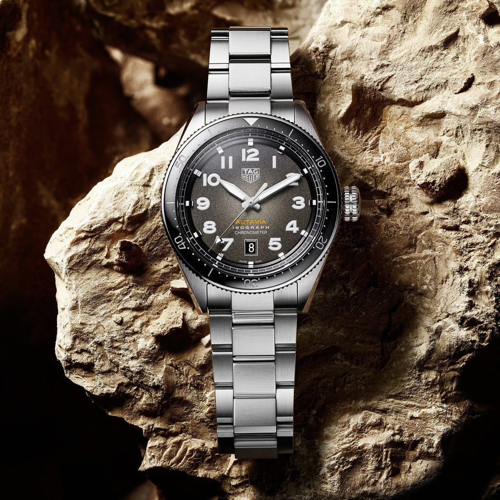 Tag Heuer Autavia Automatic Grey Dial Silver Steel Strap Watch for Men - WBE5114.EB0173