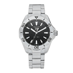 Tag Heuer Aquaracer Professional 200 Quartz Black Dial Silver Steel Strap Watch for Men - WBP1110.BA0627