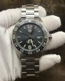 Tag Heuer Formula 1 Calibre 5 Chronograph Anthracite Dial Silver Steel Strap Watch for Men - WAZ2011.BA0842