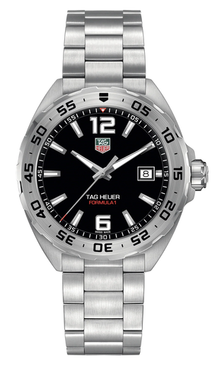 Tag Heuer Formula 1 Black Dial Silver Steel Strap Watch for Men - WAZ1112.BA0875