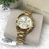 Michael Kors Lexington Quartz Gold Dial Gold Steel Strap Watch For Women - MK6267