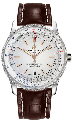 Breitling Navitimer Automatic 41mm Brown Leather Strap Mens Watch - A17326211G1P1