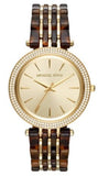 Michael Kors Darci Gold Dial Brown Two Tone Steel Strap Watch for Women - MK4326
