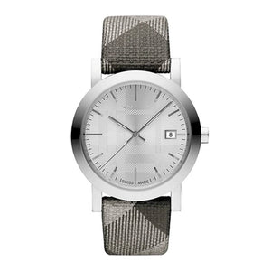 Burberry The City Silver Dial Multicolored Leather Strap Watch for Women - BU1873