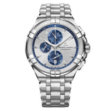 Maurice Lacroix Aikon Chronograph Silver Dial Silver Steel Strap Watch for Men - AI1018-SS002-131-1
