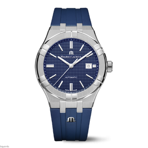 Maurice Lacroix Aikon Automatic Date Blue Dial Blue Silicone Strap Watch For Men - AI6008-SS000-430-4