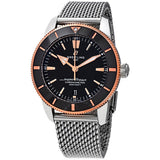 Breitling Superocean Heritage B20 Automatic 44 Black Dial Silver Mesh Bracelet Watch for Men - UB2030121B1A1