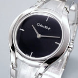 Calvin Klein Class Black Dial Silver Steel Strap Watch for Women - K6R23121