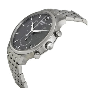 Tissot T Classic Tradition Chronograph Black Dial Silver Steel Strap Watch For Men - T063.617.11.057.00