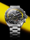Tag Heuer Formula 1 Chronograph Black Dial Silver Steel Strap Watch for Gents - CAZ101AC.BA0842