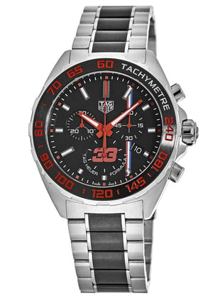 Tag Heuer Formula 1 Max Verstappen Limited Edition Grey Dial Two Tone Steel Strap Watch for Gents - CAZ101U.BA0843