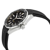 Tag Heuer Aquaracer Quartz Black Dial Black Rubber Strap Watch for Men - WAY101A.FT6141