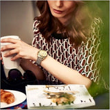 Michael Kors Lexington Chronograph Gold Dial Gold Steel Strap Watch for Women - MK5556