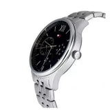 Tommy Hilfiger Damon Chronograph Blue Dial Silver Steel Strap Watch for Men - 1791416