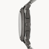 Fossil Machine Chronograph Black Dial Grey Steel Strap Watch for Men - FS4662