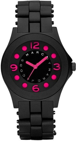 Marc Jacobs Pelly Black Dial Black Silicone Strap Watch for Women - MBM2508